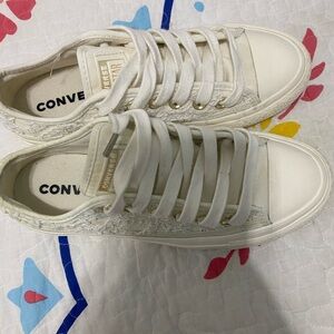 Converse White Lace Sneakers